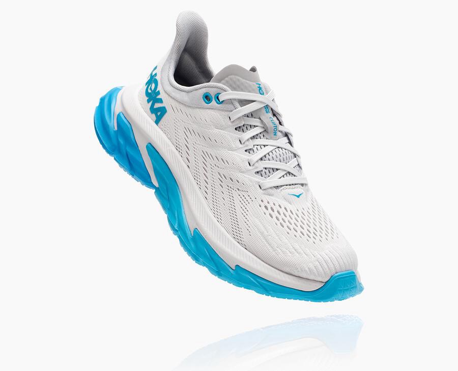 Hoka One One Løbesko Dame - Clifton Edge - Hvide/Blå - 698470YLO